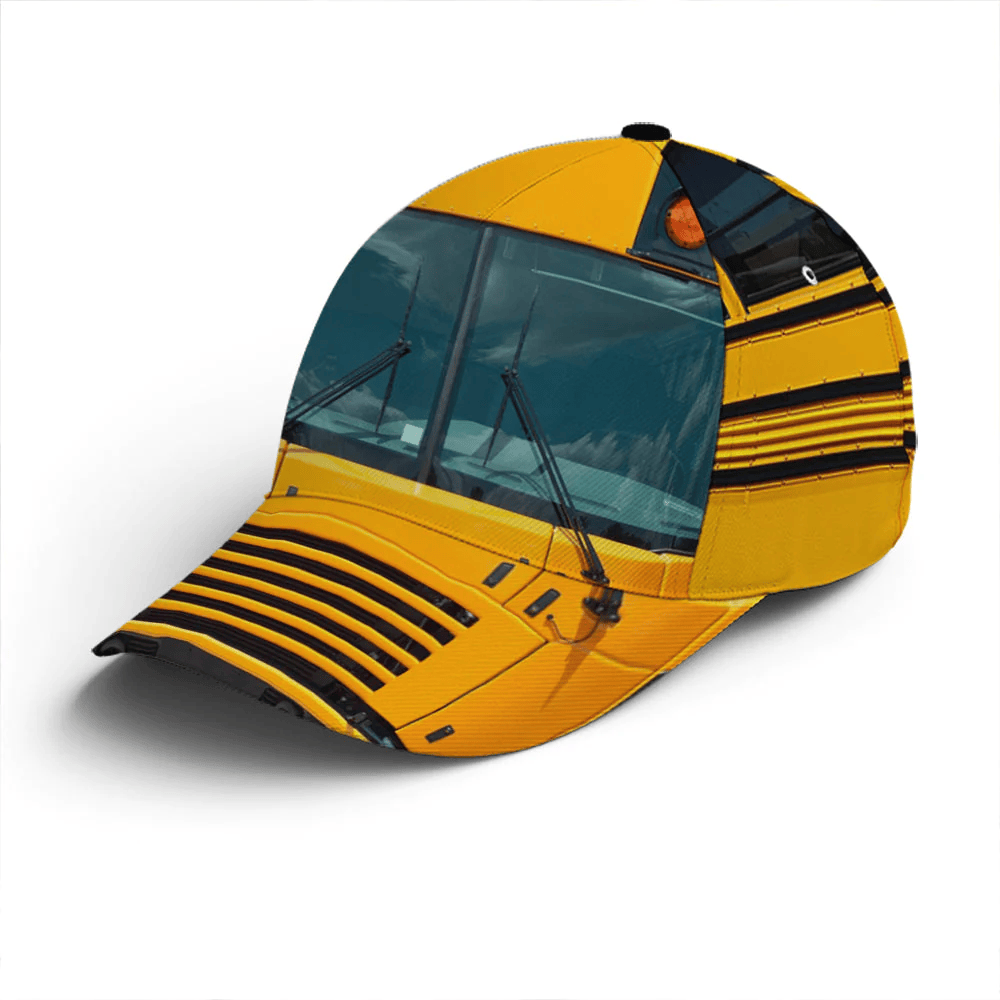 Adeenyc Bus Driver Funny Baseball Cap All Over Print Trucker Hats Custom Hats Gifts For Men & Women