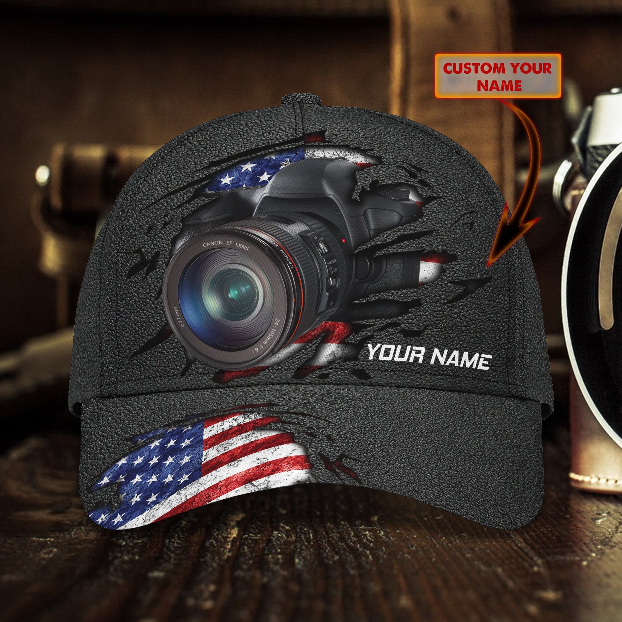 Adeenyc Camera-Name Baseball Cap Classic Trucker Hats Custom Hats Gifts For Men & Women