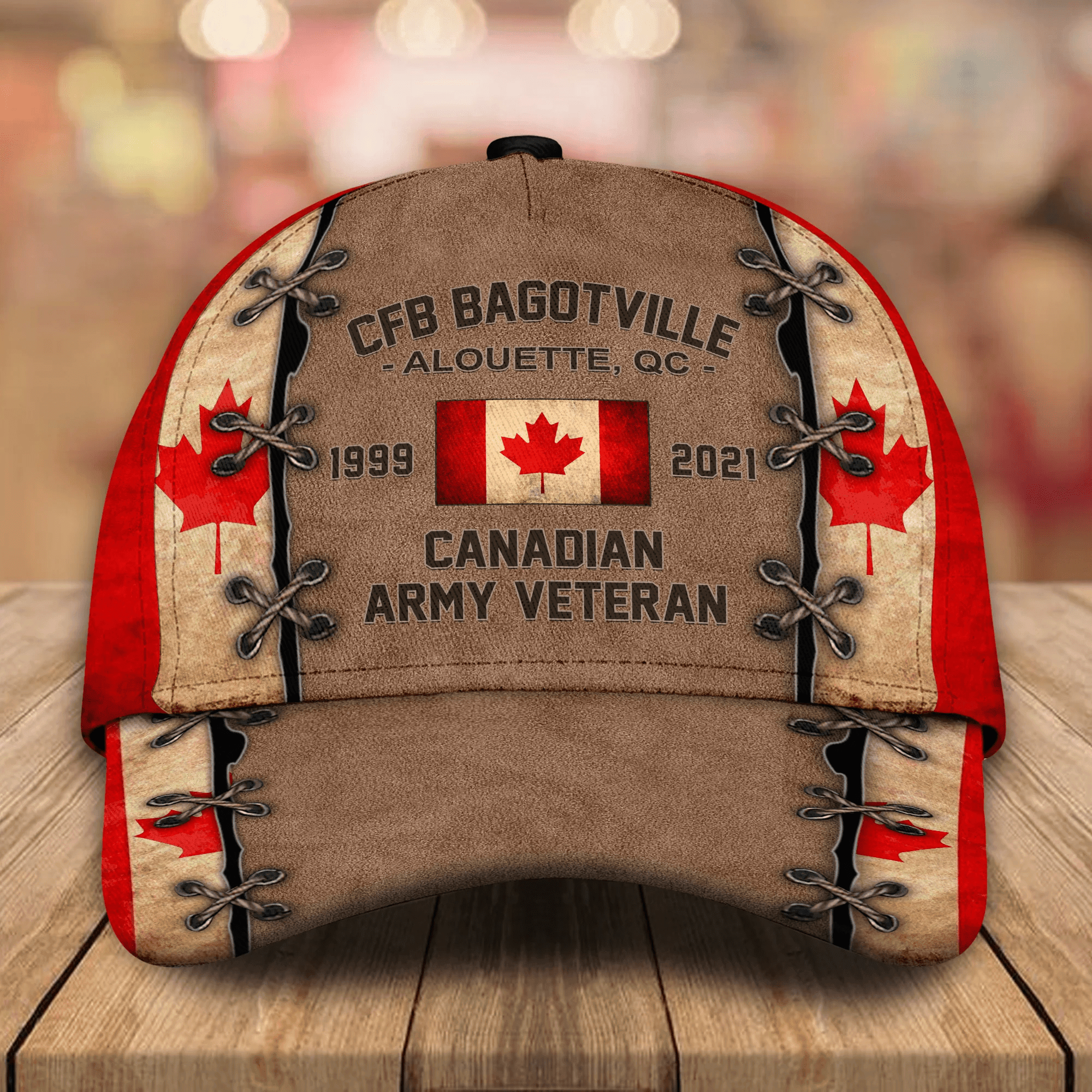 Adeenyc Canadian Veteran Custom Cap Proudly Served Personalized Gift Trucker Hats Custom Hats Gifts For Men & Women