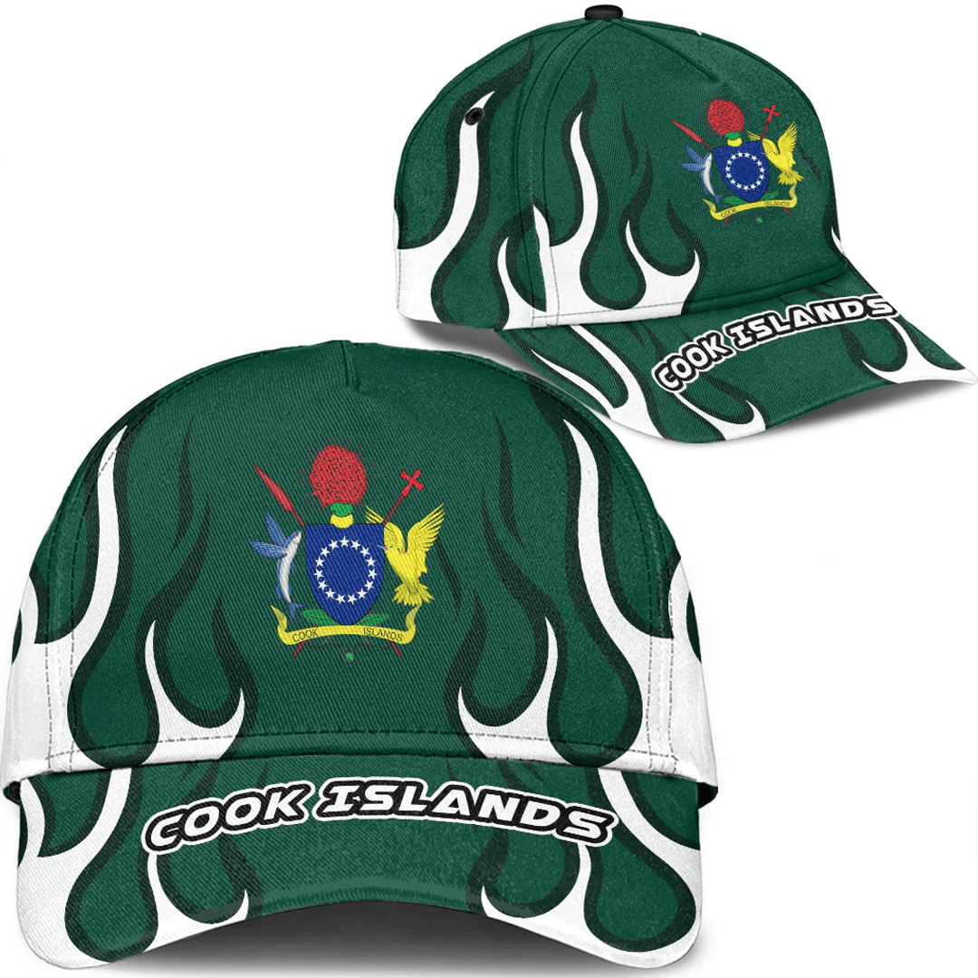 Adeenyc Cap - Cook Islands Classic Cap Fire Flame A7 Trucker Hats Custom Hats Gifts For Men & Women