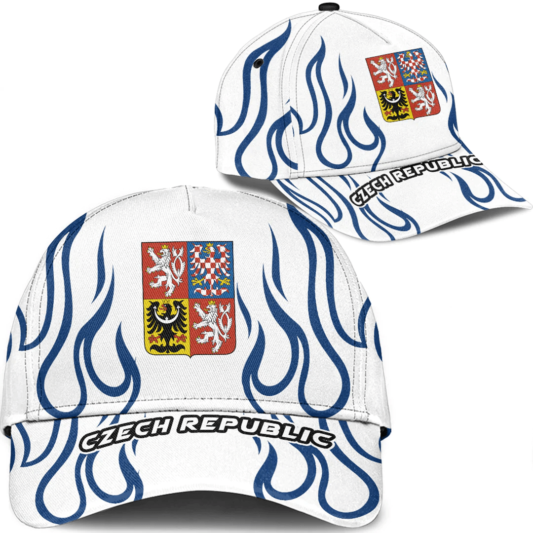 Adeenyc Cap - Czech Republic Classic Cap Fire Flame A7 Trucker Hats Custom Hats Gifts For Men & Women