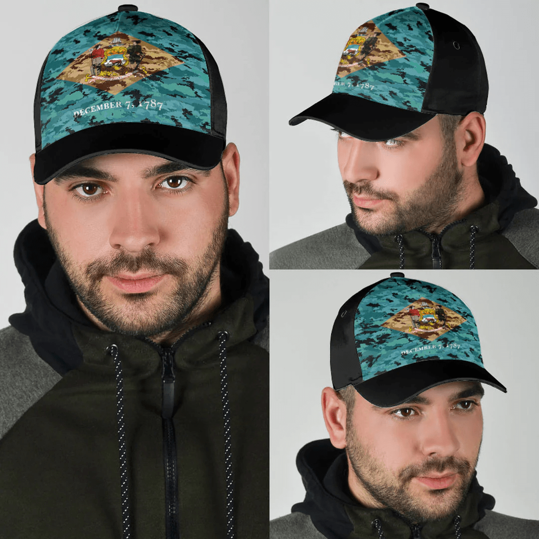 Adeenyc Cap - Delaware Camo Style Classic Cap Baseball Cap Hat Trucker Hats Custom Hats Gifts For Men & Women