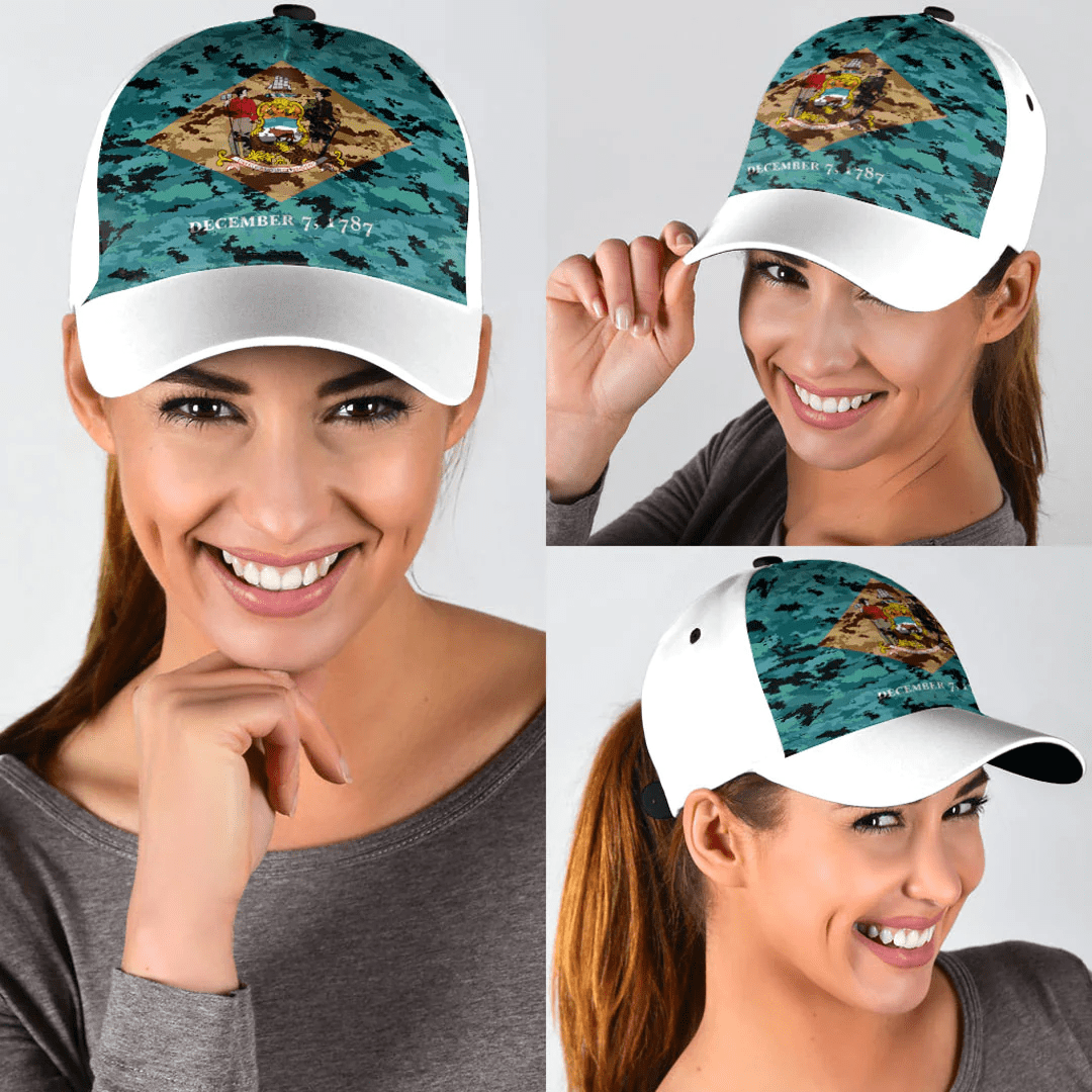 Adeenyc Cap - Delaware Camo Style Classic Cap Baseball Cap Hat Trucker Hats Custom Hats Gifts For Men & Women
