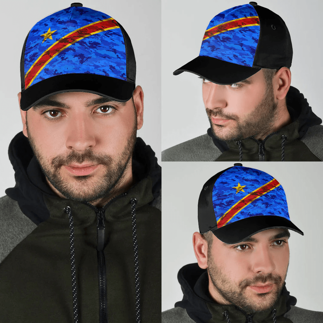 Adeenyc Cap - Democratic Republic Of The Congo Camo Style Classic Cap Baseball Cap Hat Trucker Hats Custom Hats Gifts For Men & Women
