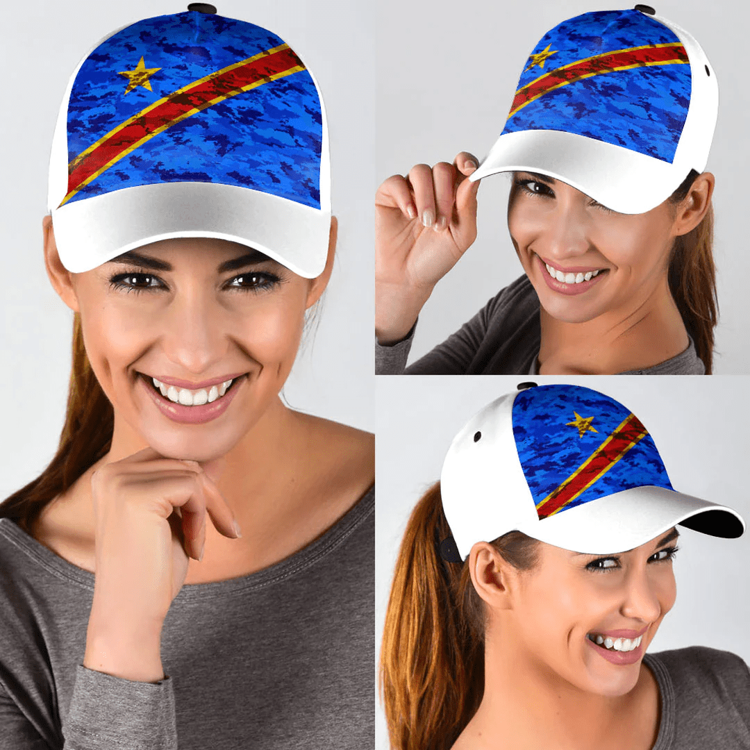 Adeenyc Cap - Democratic Republic Of The Congo Camo Style Classic Cap Baseball Cap Hat Trucker Hats Custom Hats Gifts For Men & Women