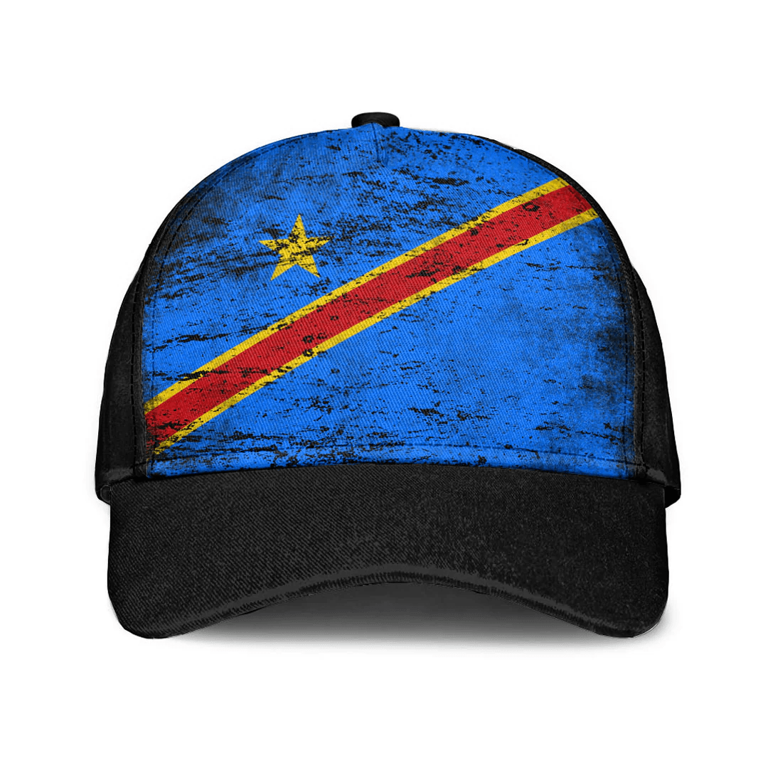 Adeenyc Cap - Democratic Republic Of The Congo Special Grunge Classic Cap Baseball Cap Hat Trucker Hats Custom Hats Gifts For Men & Women