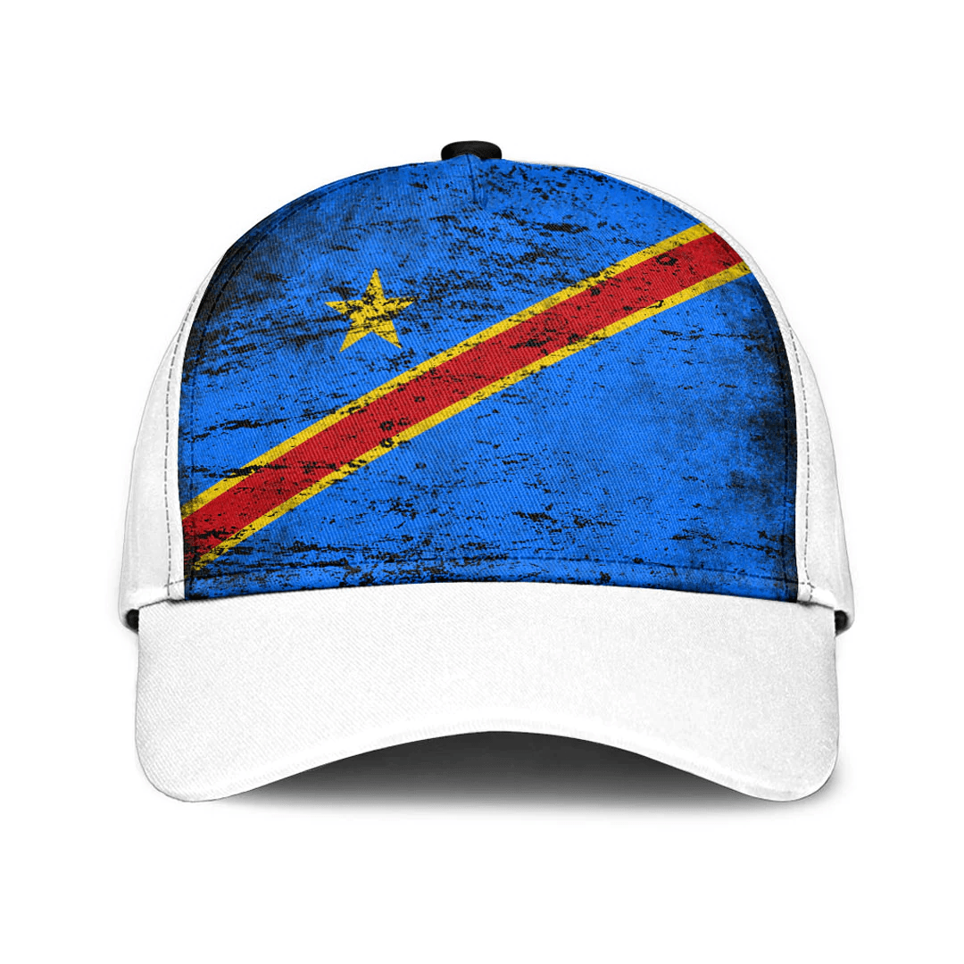 Adeenyc Cap - Democratic Republic Of The Congo Special Grunge Classic Cap Baseball Cap Hat Trucker Hats Custom Hats Gifts For Men & Women