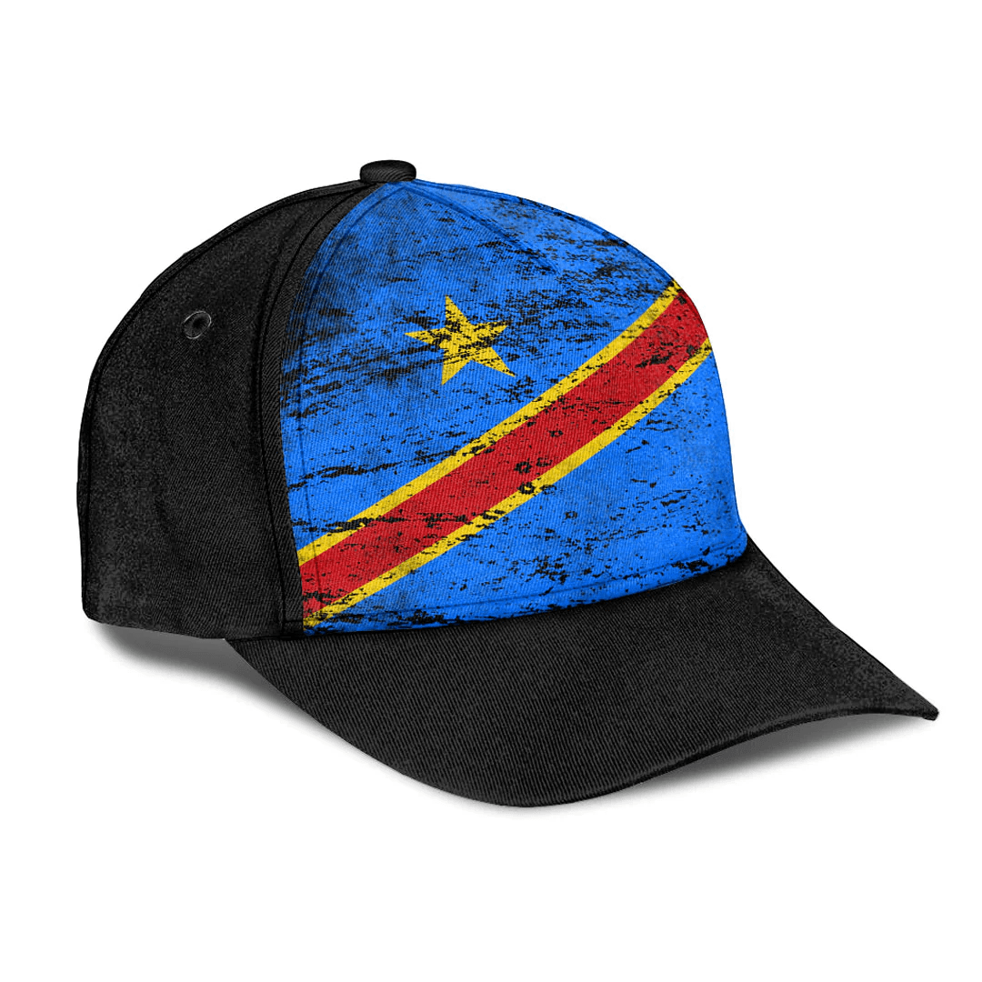 Adeenyc Cap - Democratic Republic Of The Congo Special Grunge Classic Cap Baseball Cap Hat Trucker Hats Custom Hats Gifts For Men & Women