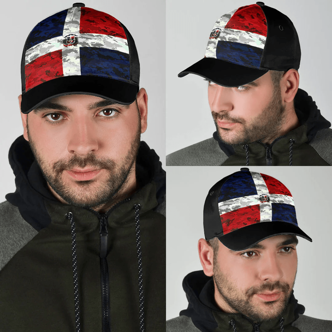 Adeenyc Cap - Dominican Republic Camo Style Classic Cap Baseball Cap Hat Trucker Hats Custom Hats Gifts For Men & Women