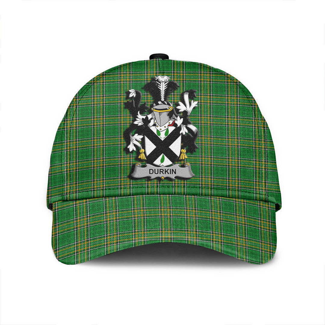 Adeenyc Cap - Durkin or O Durkin Family Crest Tartan Classic Cap Baseball Cap Hat Trucker Hats Custom Hats Gifts For Men & Women