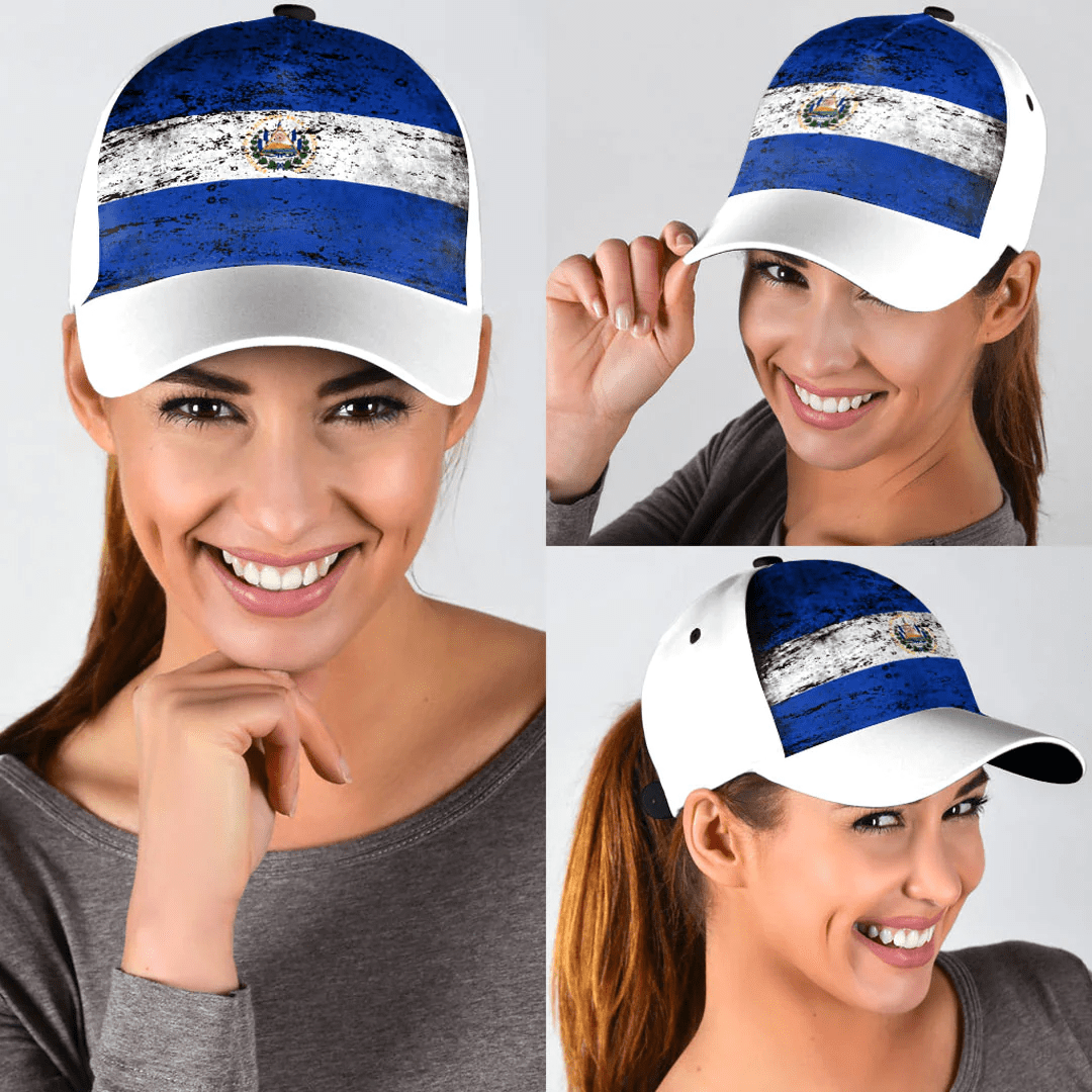Adeenyc Cap - El Salvador Special Grunge Classic Cap Baseball Cap Hat Trucker Hats Custom Hats Gifts For Men & Women