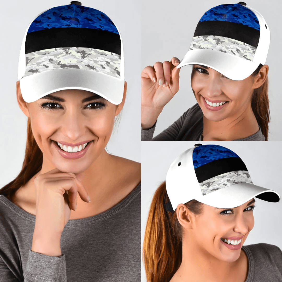 Adeenyc Cap - Estonia Camo Style Classic Cap Baseball Cap Hat Trucker Hats Custom Hats Gifts For Men & Women