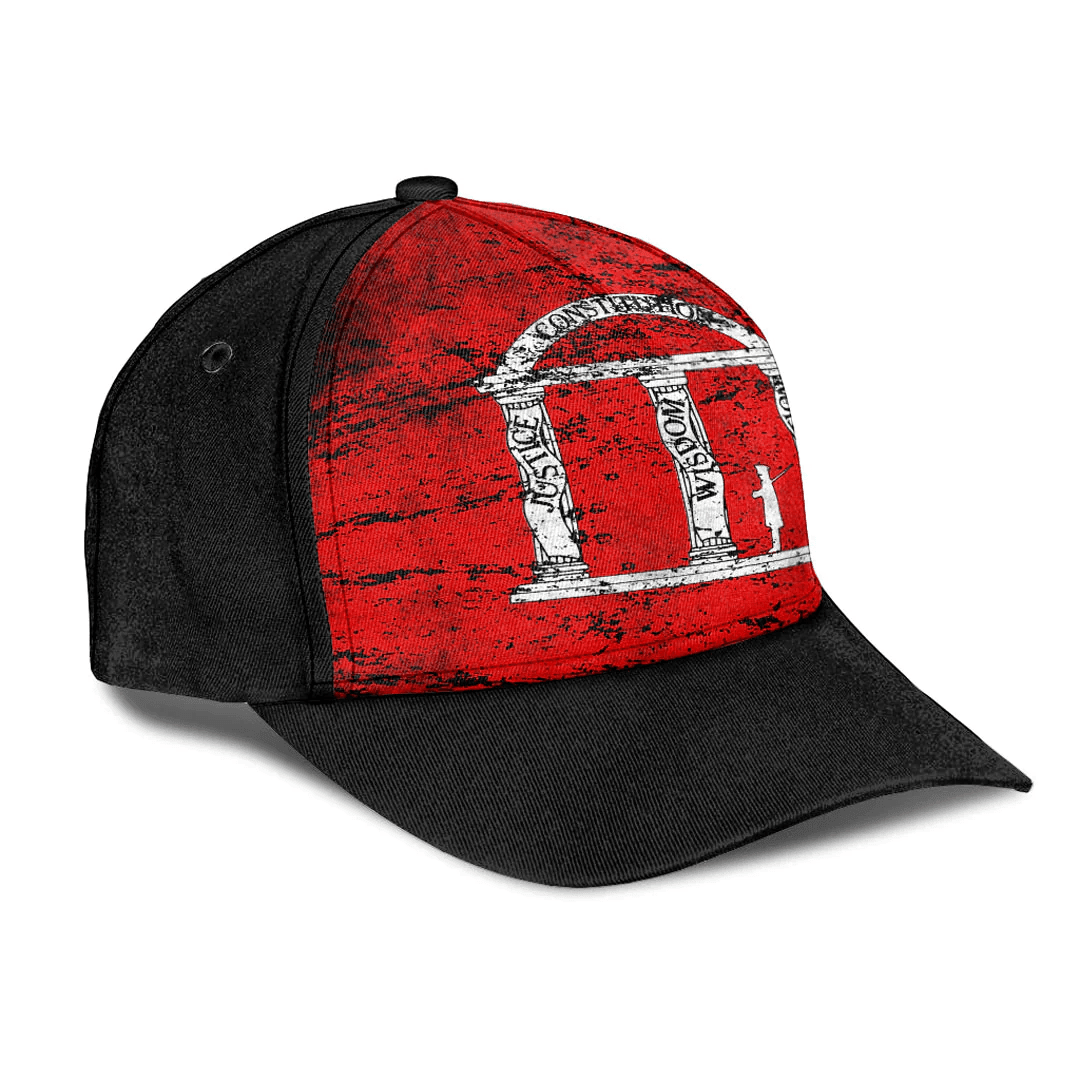 Adeenyc Cap - Flag Of Georgia 1861 Special Grunge Classic Cap Baseball Cap Hat Trucker Hats Custom Hats Gifts For Men & Women