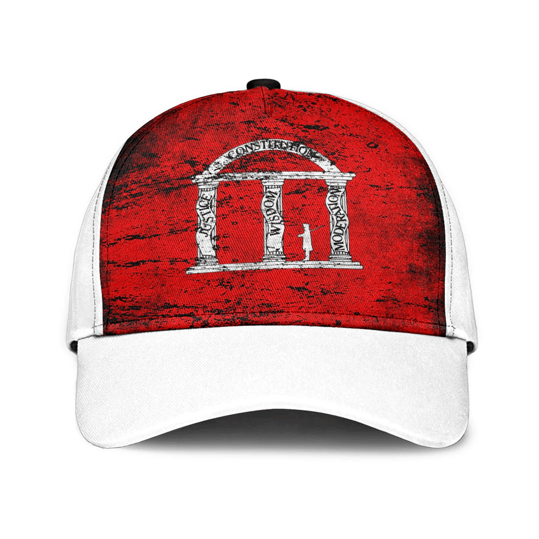 Adeenyc Cap - Flag Of Georgia 1861 Special Grunge Classic Cap Baseball Cap Hat Trucker Hats Custom Hats Gifts For Men & Women