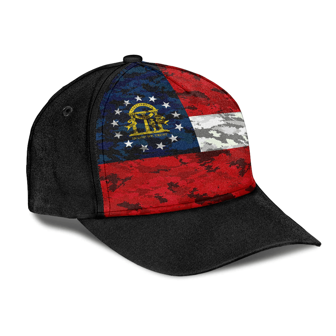 Adeenyc Cap - Georgia Us State Camo Style Classic Cap Baseball Cap Hat Trucker Hats Custom Hats Gifts For Men & Women