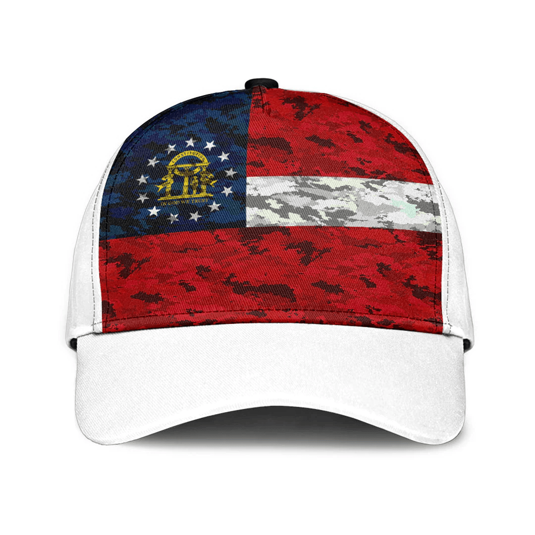 Adeenyc Cap - Georgia Us State Camo Style Classic Cap Baseball Cap Hat Trucker Hats Custom Hats Gifts For Men & Women