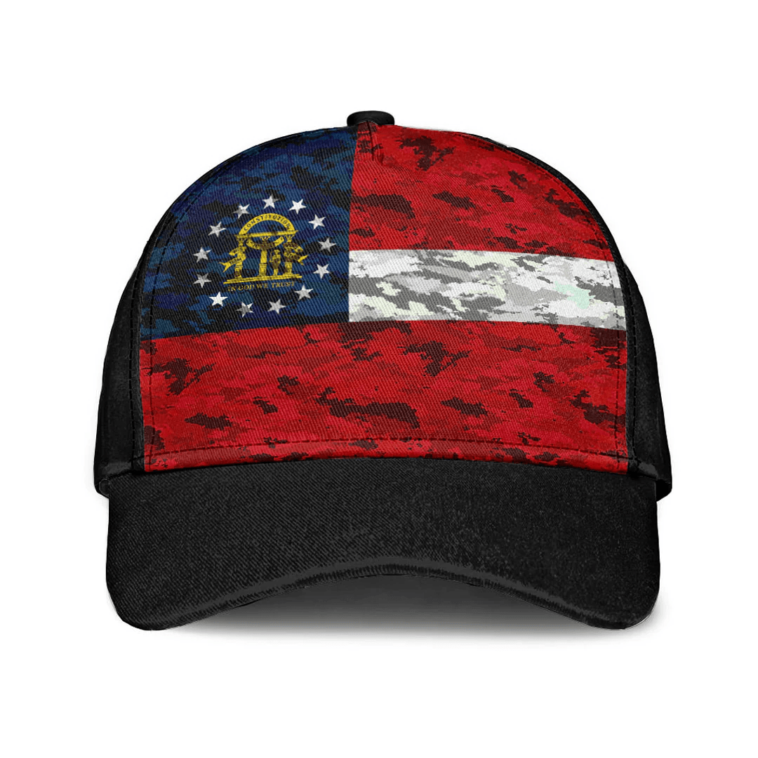 Adeenyc Cap - Georgia Us State Camo Style Classic Cap Baseball Cap Hat Trucker Hats Custom Hats Gifts For Men & Women