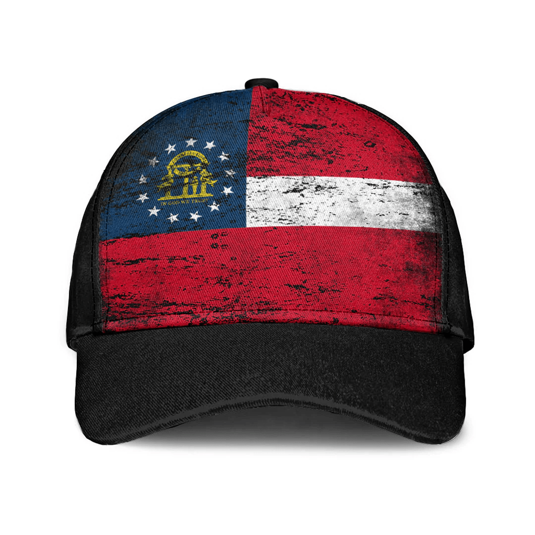 Adeenyc Cap - Georgia Us State Special Grunge Classic Cap Baseball Cap Hat Trucker Hats Custom Hats Gifts For Men & Women