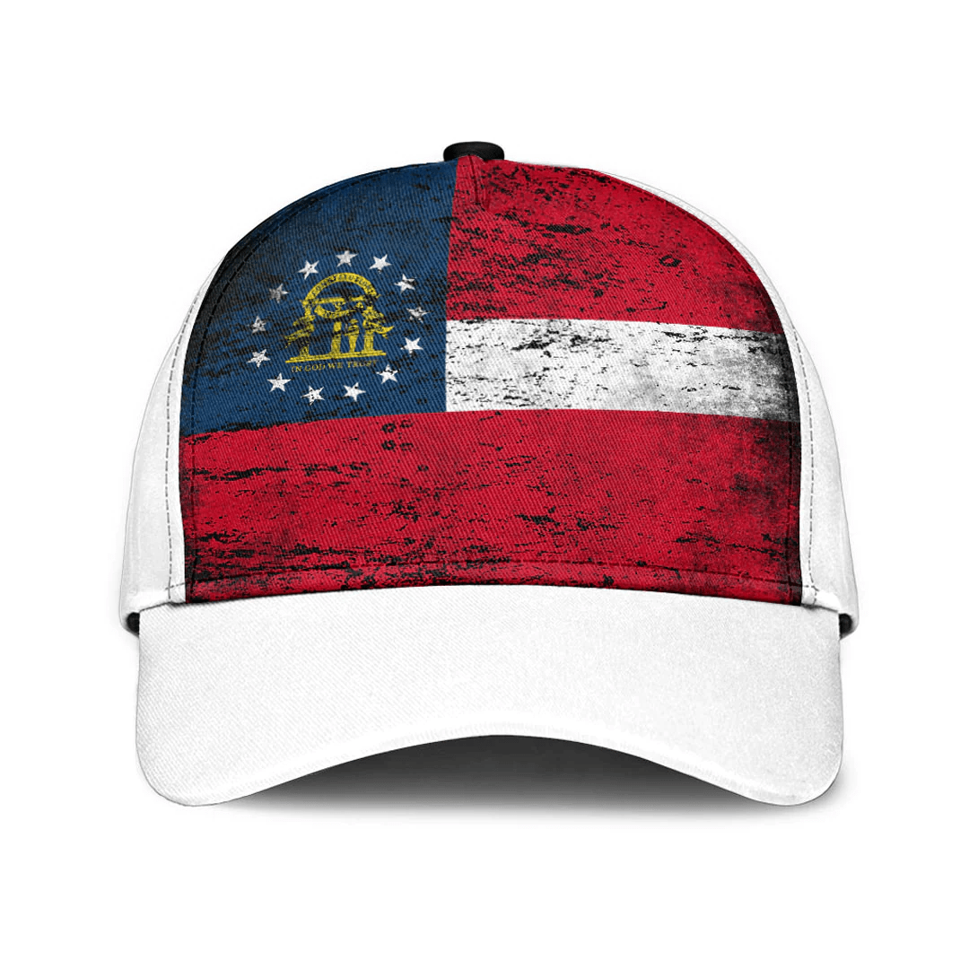 Adeenyc Cap - Georgia Us State Special Grunge Classic Cap Baseball Cap Hat Trucker Hats Custom Hats Gifts For Men & Women
