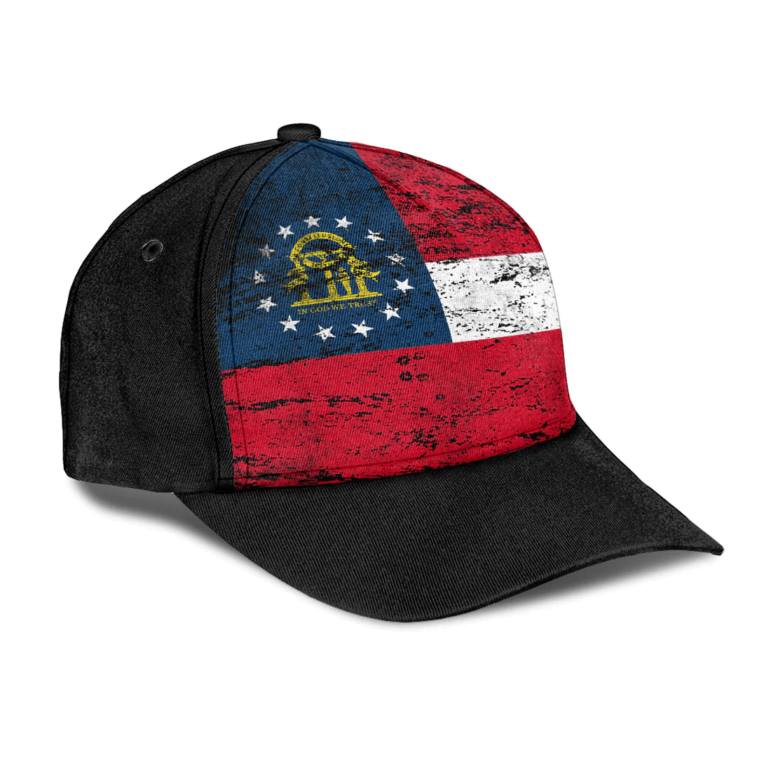 Adeenyc Cap - Georgia Us State Special Grunge Classic Cap Baseball Cap Hat Trucker Hats Custom Hats Gifts For Men & Women