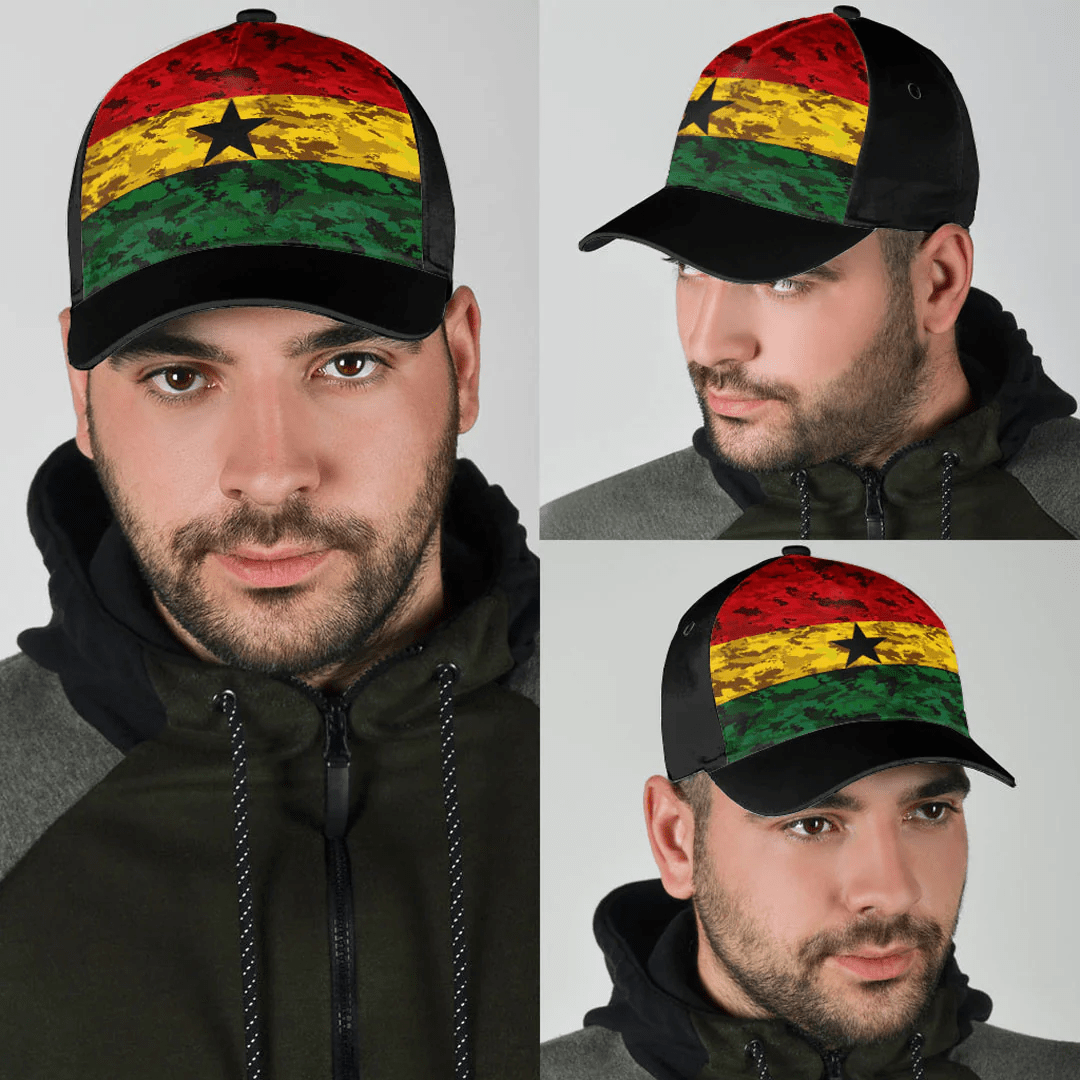 Adeenyc Cap - Ghana Camo Style Classic Cap Baseball Cap Hat Trucker Hats Custom Hats Gifts For Men & Women