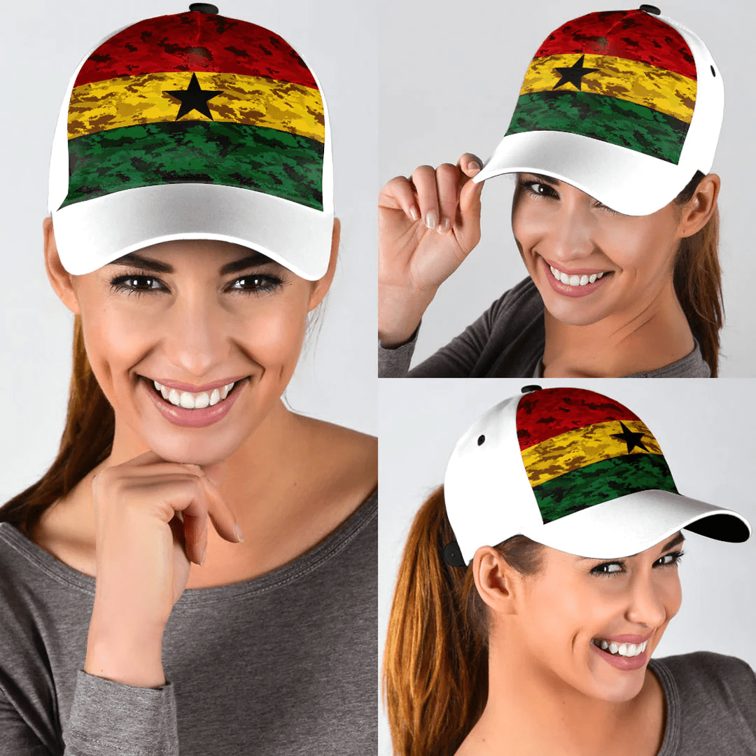Adeenyc Cap - Ghana Camo Style Classic Cap Baseball Cap Hat Trucker Hats Custom Hats Gifts For Men & Women