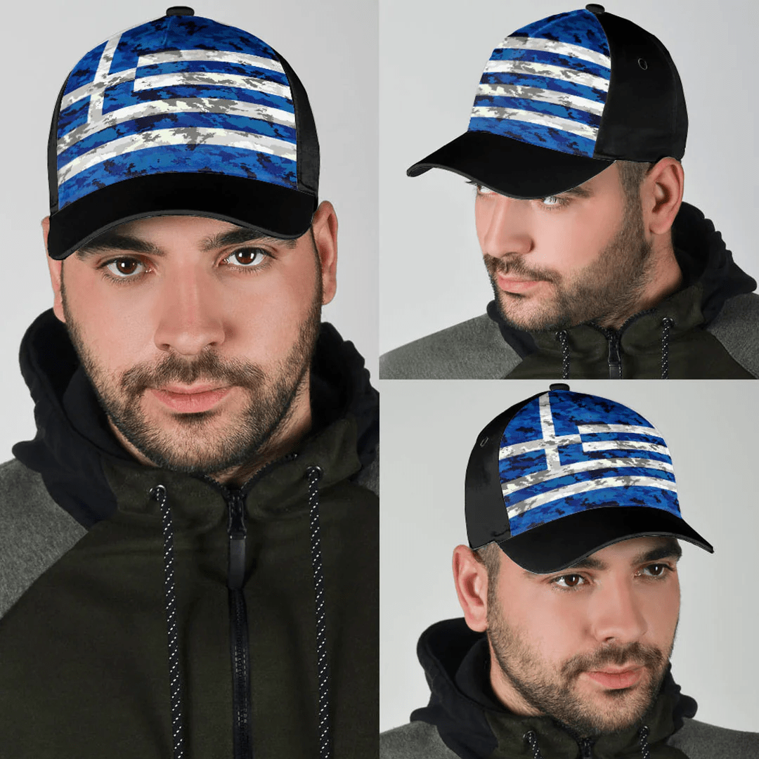 Adeenyc Cap - Greece Camo Style Classic Cap Baseball Cap Hat Trucker Hats Custom Hats Gifts For Men & Women
