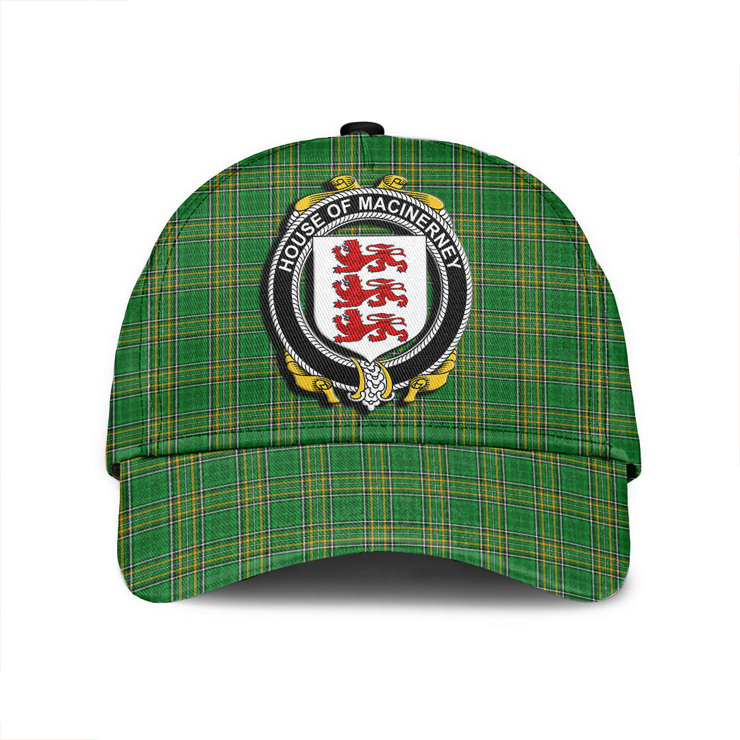 Adeenyc Cap - House of MACiNERNEY Family Crest Tartan Classic Cap Baseball Cap Hat Trucker Hats Custom Hats Gifts For Men & Women
