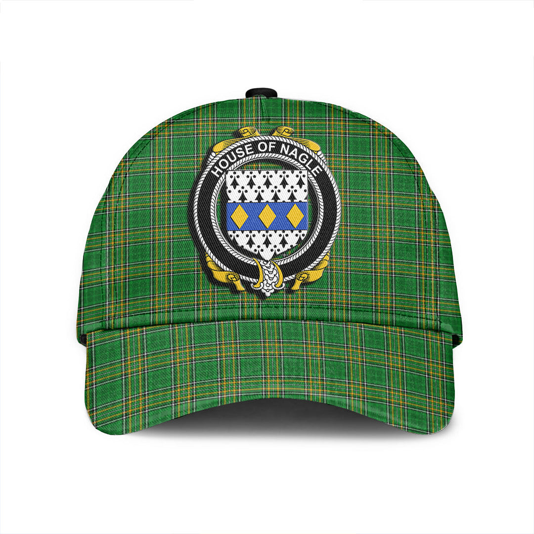 Adeenyc Cap - House of NAGLE Family Crest Tartan Classic Cap Baseball Cap Hat Trucker Hats Custom Hats Gifts For Men & Women