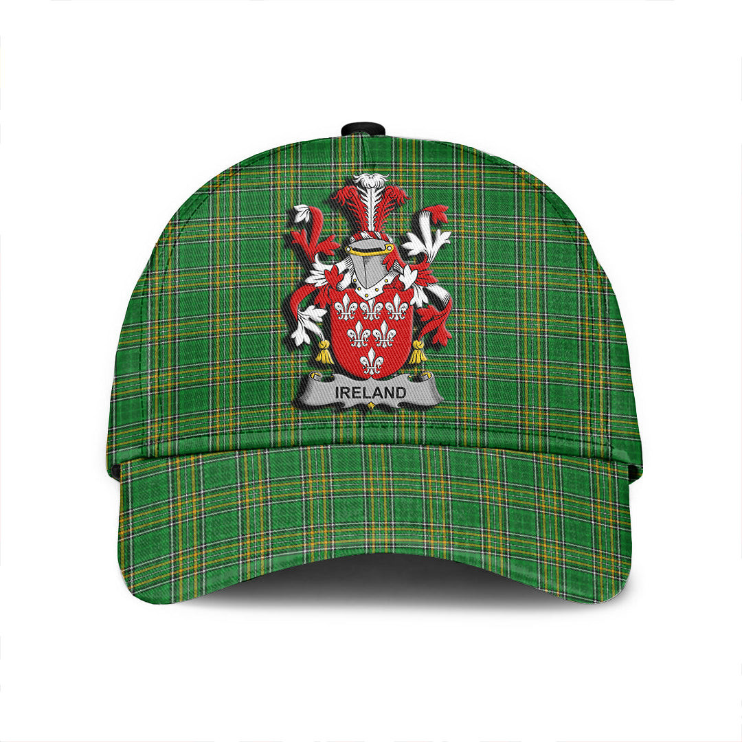 Adeenyc Cap - Ireland Family Crest Tartan Classic Cap Baseball Cap Hat Trucker Hats Custom Hats Gifts For Men & Women
