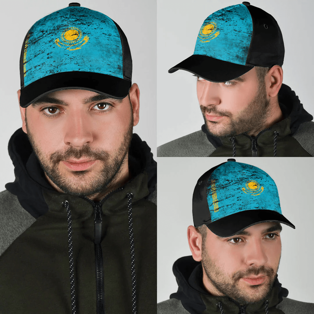 Adeenyc Cap - Kazakhstan Special Grunge Classic Cap Baseball Cap Hat Trucker Hats Custom Hats Gifts For Men & Women