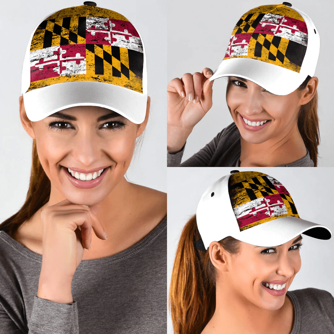 Adeenyc Cap - Maryland Special Grunge Classic Cap Baseball Cap Hat Trucker Hats Custom Hats Gifts For Men & Women