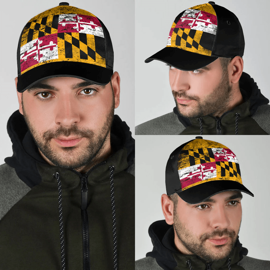 Adeenyc Cap - Maryland Special Grunge Classic Cap Baseball Cap Hat Trucker Hats Custom Hats Gifts For Men & Women