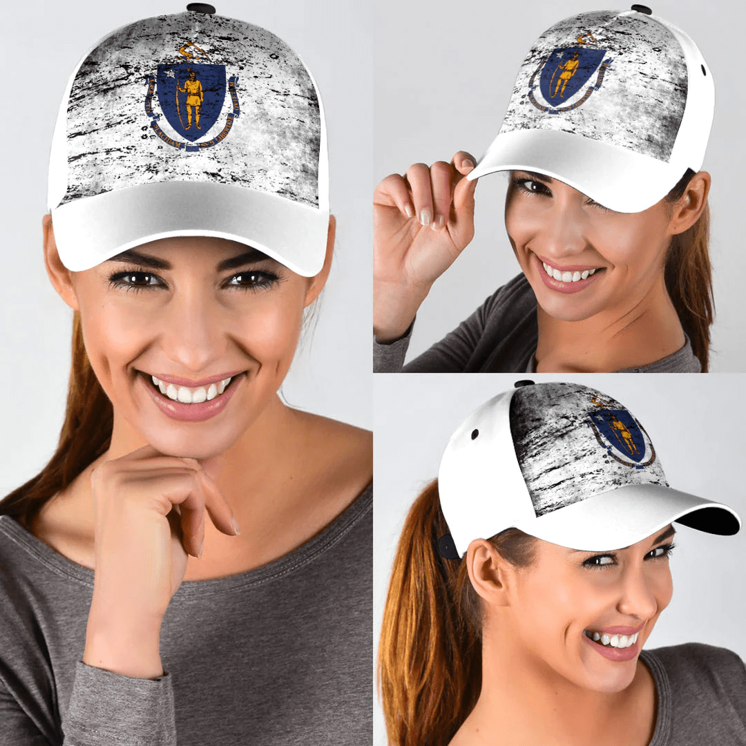 Adeenyc Cap - Massachusetts Special Grunge Classic Cap Baseball Cap Hat Trucker Hats Custom Hats Gifts For Men & Women