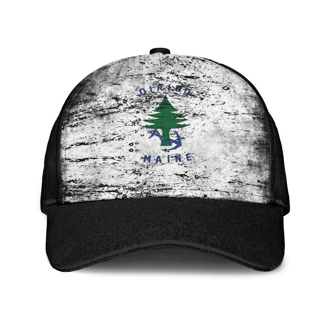 Adeenyc Cap - Naval Ensign Of Maine Special Grunge Classic Cap Baseball Cap Hat Trucker Hats Custom Hats Gifts For Men & Women