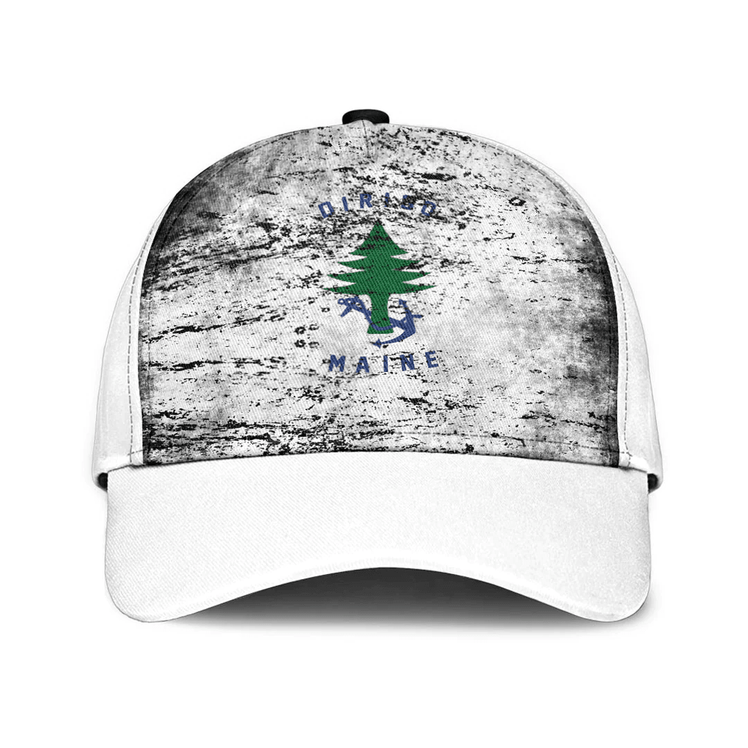 Adeenyc Cap - Naval Ensign Of Maine Special Grunge Classic Cap Baseball Cap Hat Trucker Hats Custom Hats Gifts For Men & Women
