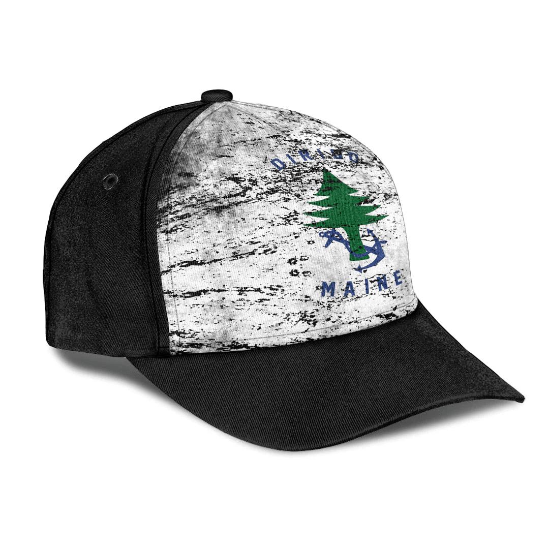 Adeenyc Cap - Naval Ensign Of Maine Special Grunge Classic Cap Baseball Cap Hat Trucker Hats Custom Hats Gifts For Men & Women