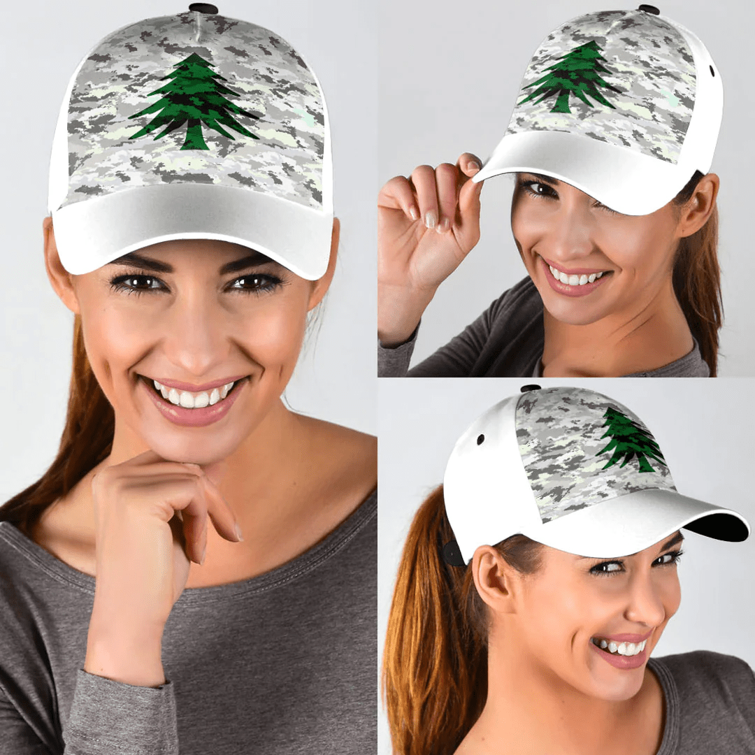 Adeenyc Cap - Naval Ensign Of The Commonwealth Of Massachusetts Camo Style Classic Cap Baseball Cap Hat Trucker Hats Custom Hats Gifts For Men & Women