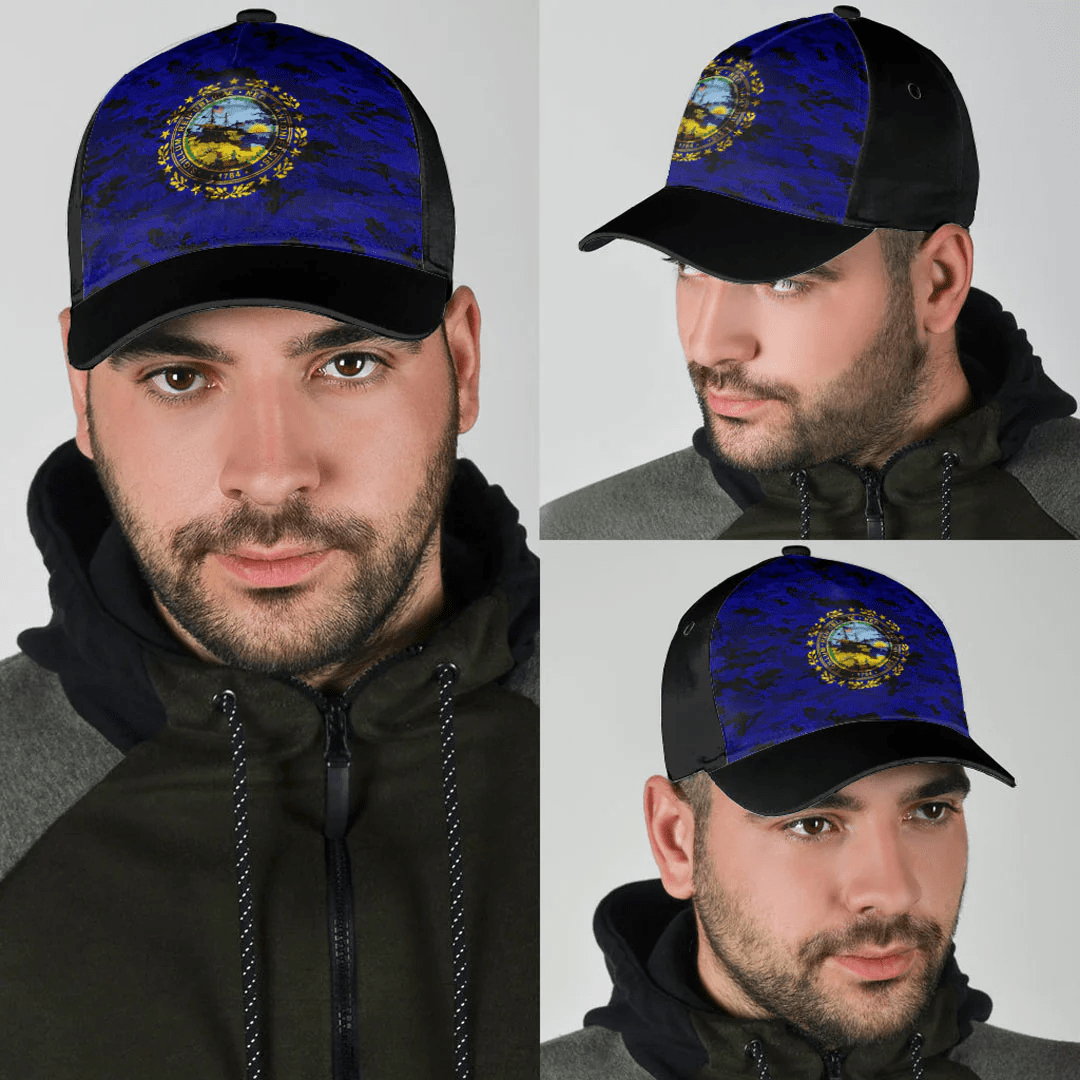 Adeenyc Cap - New Hampshire 1909 - 1931 Camo Style Classic Cap Baseball Cap Hat Trucker Hats Custom Hats Gifts For Men & Women