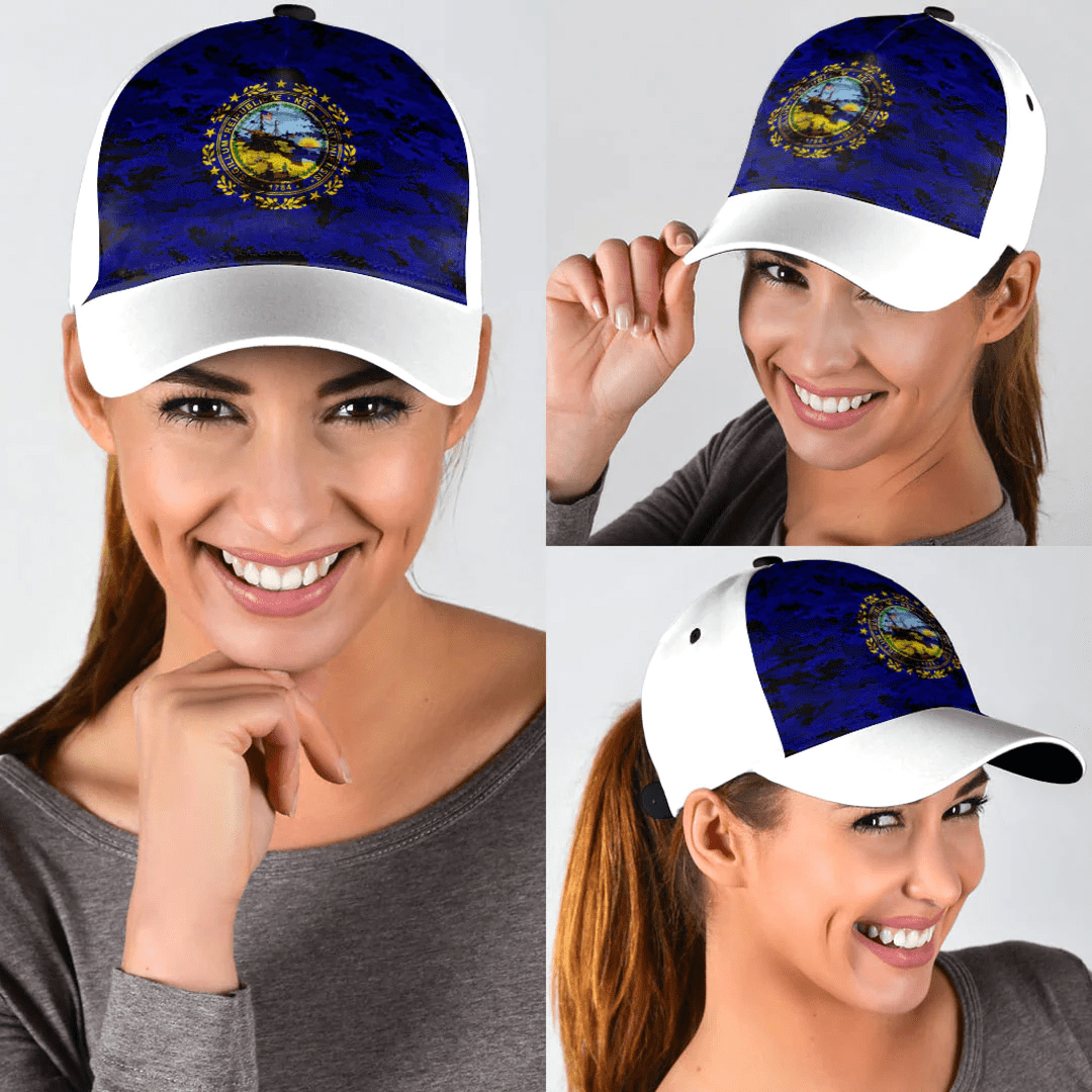 Adeenyc Cap - New Hampshire 1909 - 1931 Camo Style Classic Cap Baseball Cap Hat Trucker Hats Custom Hats Gifts For Men & Women