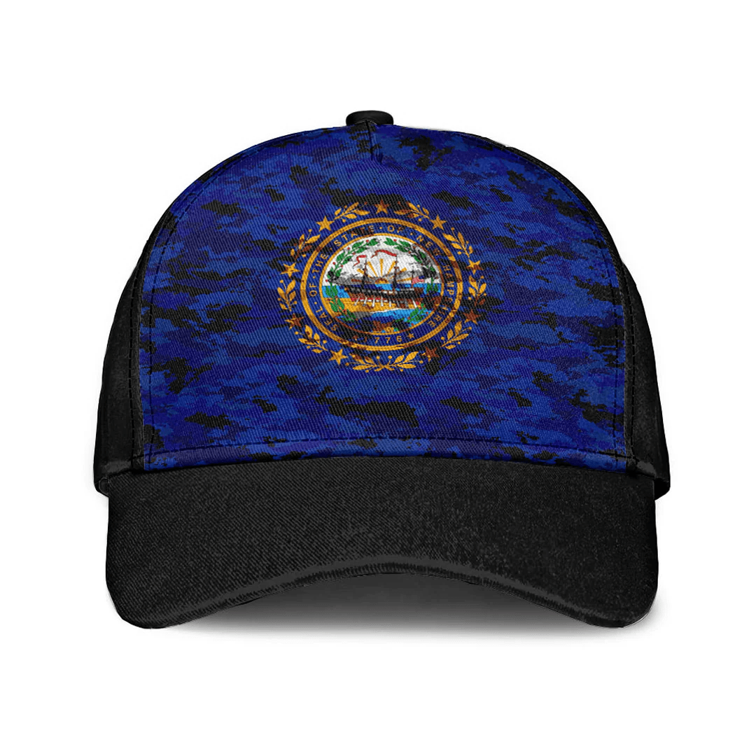 Adeenyc Cap - New Hampshire Camo Style Classic Cap Baseball Cap Hat Trucker Hats Custom Hats Gifts For Men & Women