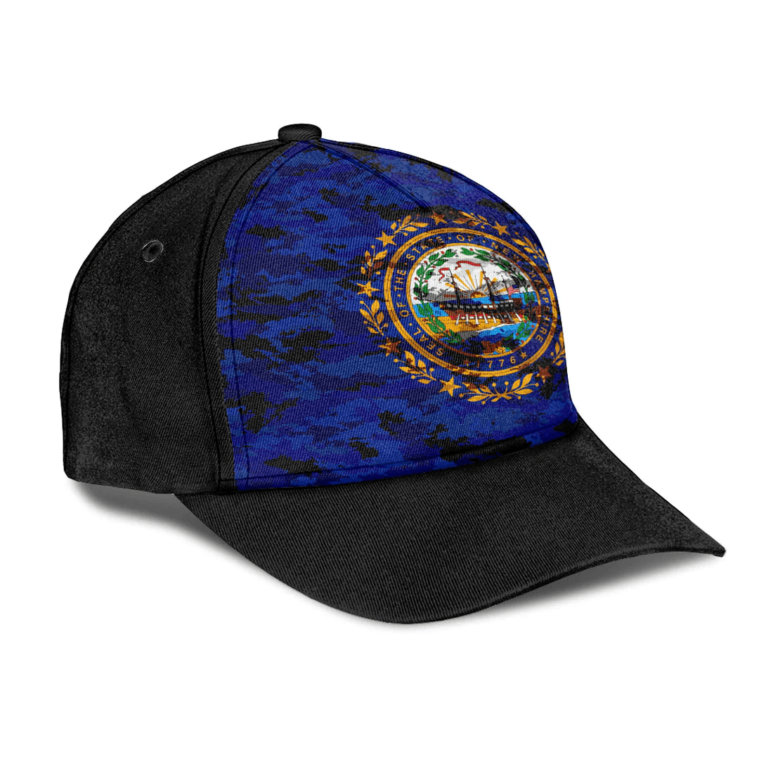 Adeenyc Cap - New Hampshire Camo Style Classic Cap Baseball Cap Hat Trucker Hats Custom Hats Gifts For Men & Women