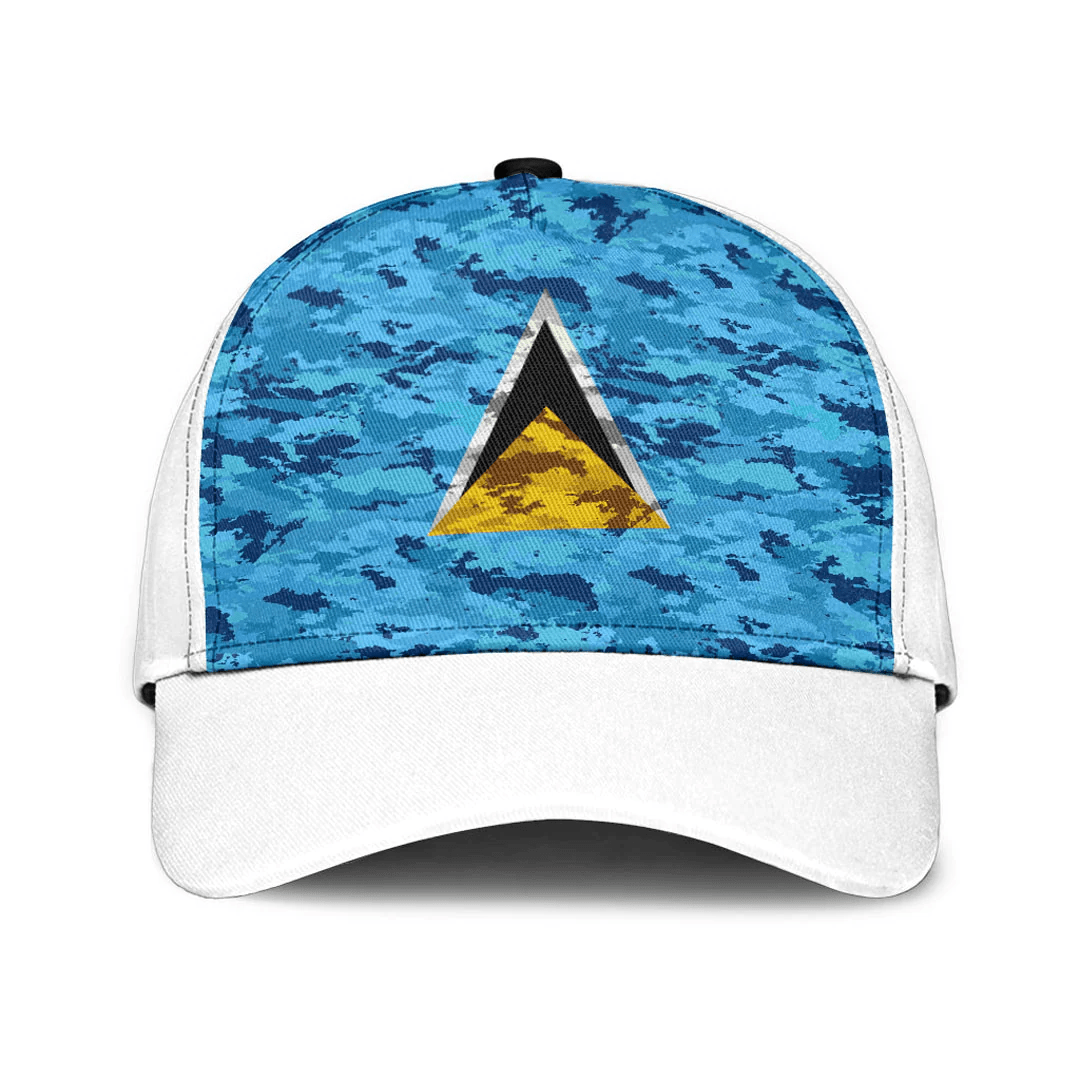 Adeenyc Cap – Saint Lucia Camo Style Classic Cap Baseball Cap Hat Trucker Hats Custom Hats Gifts For Men & Women
