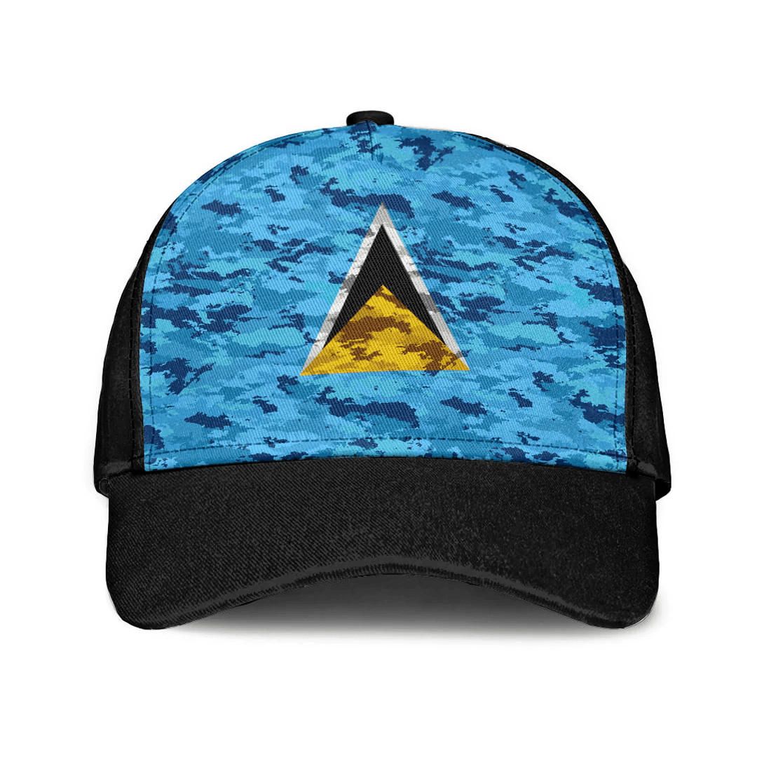 Adeenyc Cap - Saint Lucia Camo Style Classic Cap Baseball Cap Hat Trucker Hats Custom Hats Gifts For Men & Women