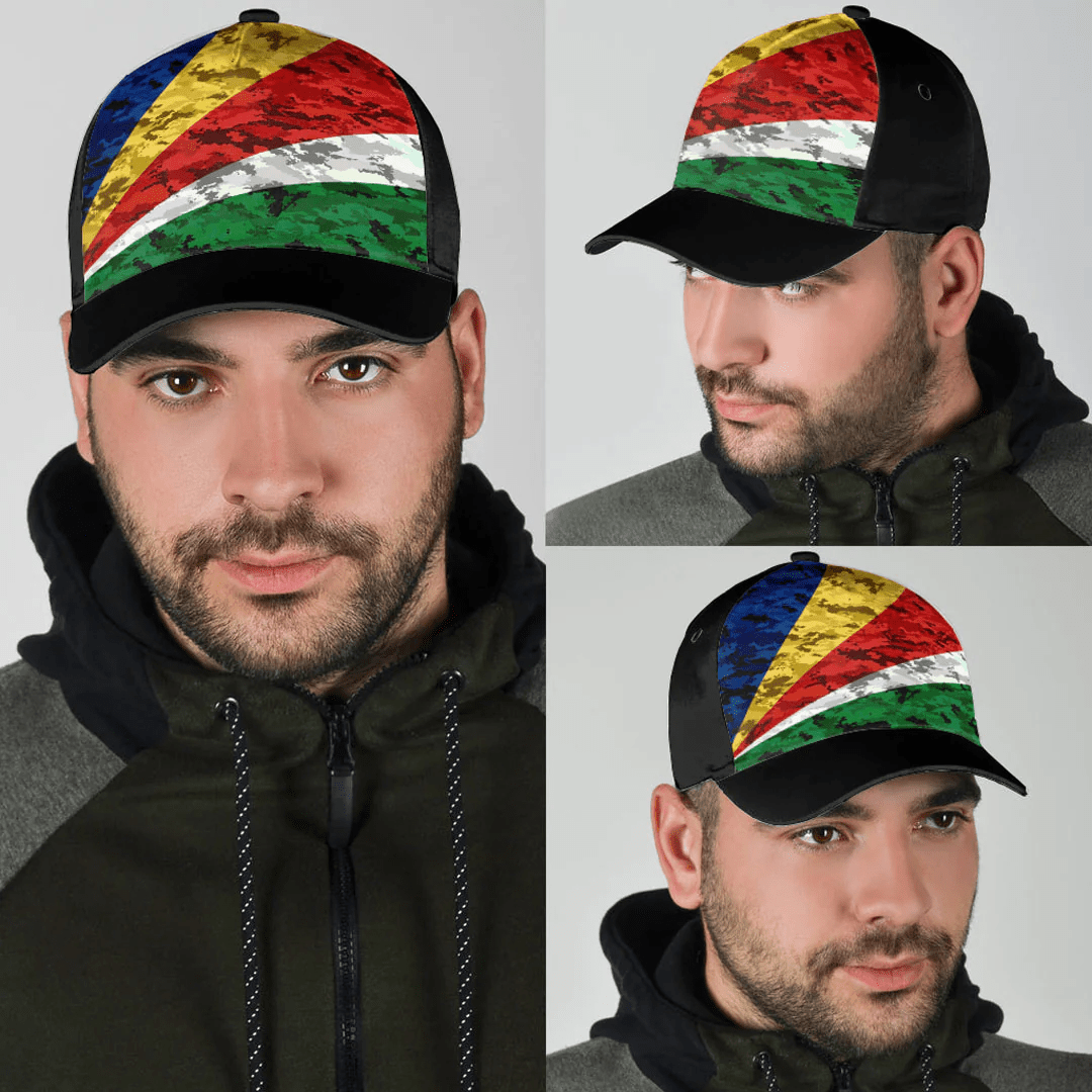 Adeenyc Cap - Seychelles Camo Style Classic Cap Baseball Cap Hat Trucker Hats Custom Hats Gifts For Men & Women
