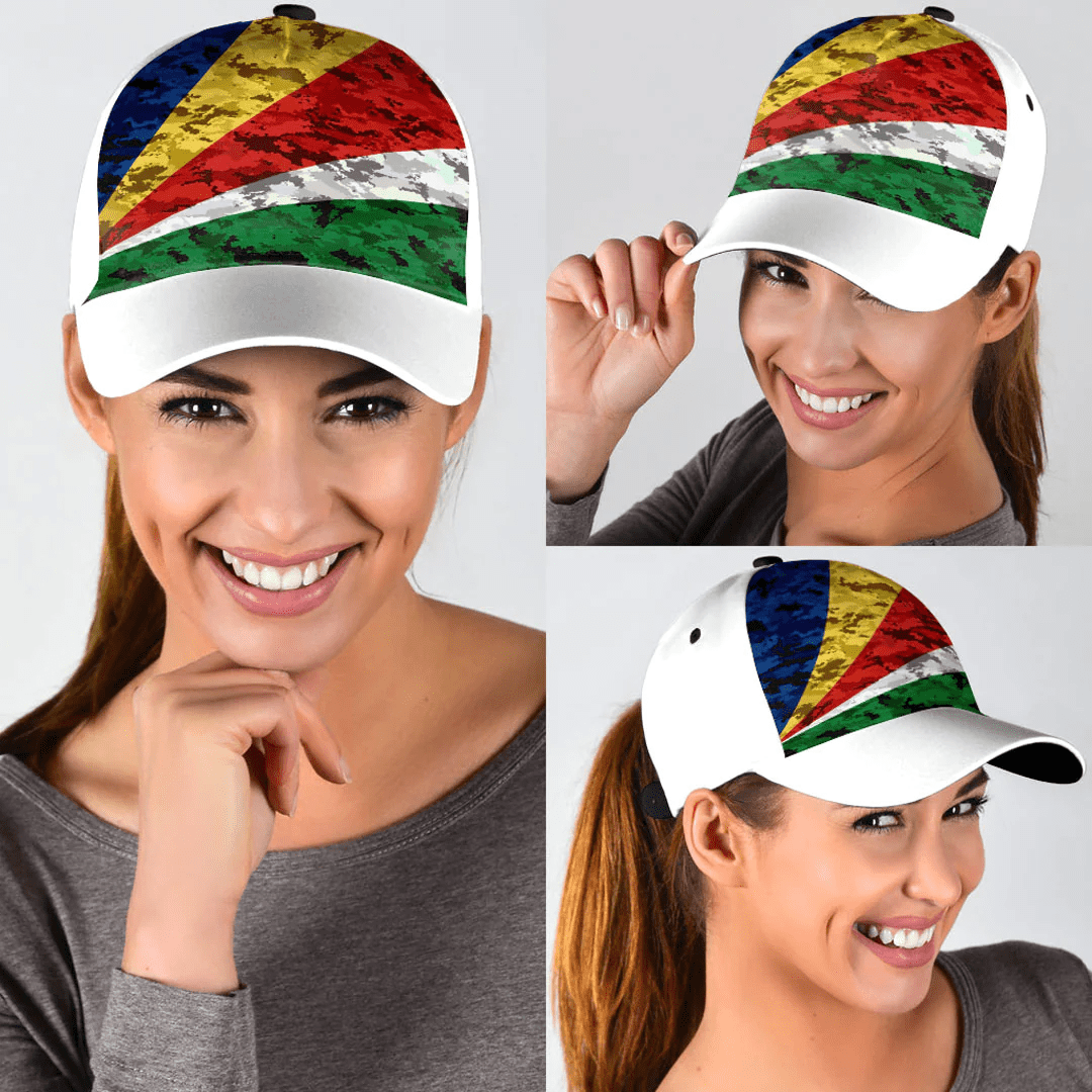 Adeenyc Cap - Seychelles Camo Style Classic Cap Baseball Cap Hat Trucker Hats Custom Hats Gifts For Men & Women