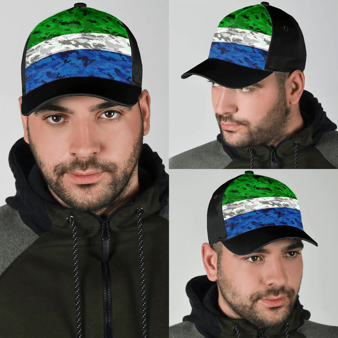 Adeenyc Cap - Sierra Leone Camo Style Classic Cap Baseball Cap Hat Trucker Hats Custom Hats Gifts For Men & Women