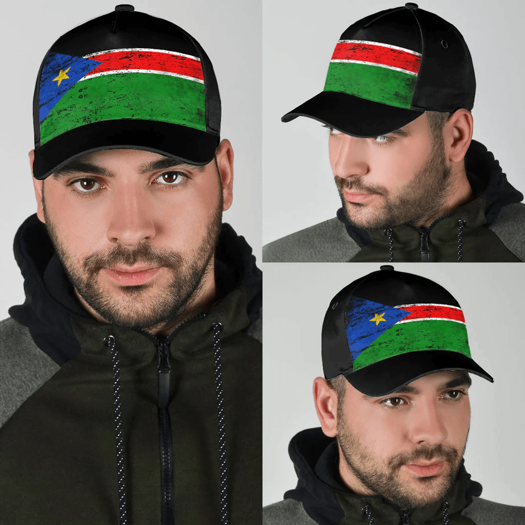 Adeenyc Cap - South Sudan Special Grunge Classic Cap Baseball Cap Hat Trucker Hats Custom Hats Gifts For Men & Women