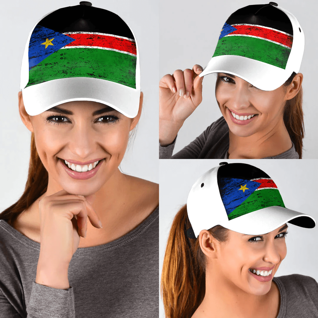 Adeenyc Cap - South Sudan Special Grunge Classic Cap Baseball Cap Hat Trucker Hats Custom Hats Gifts For Men & Women