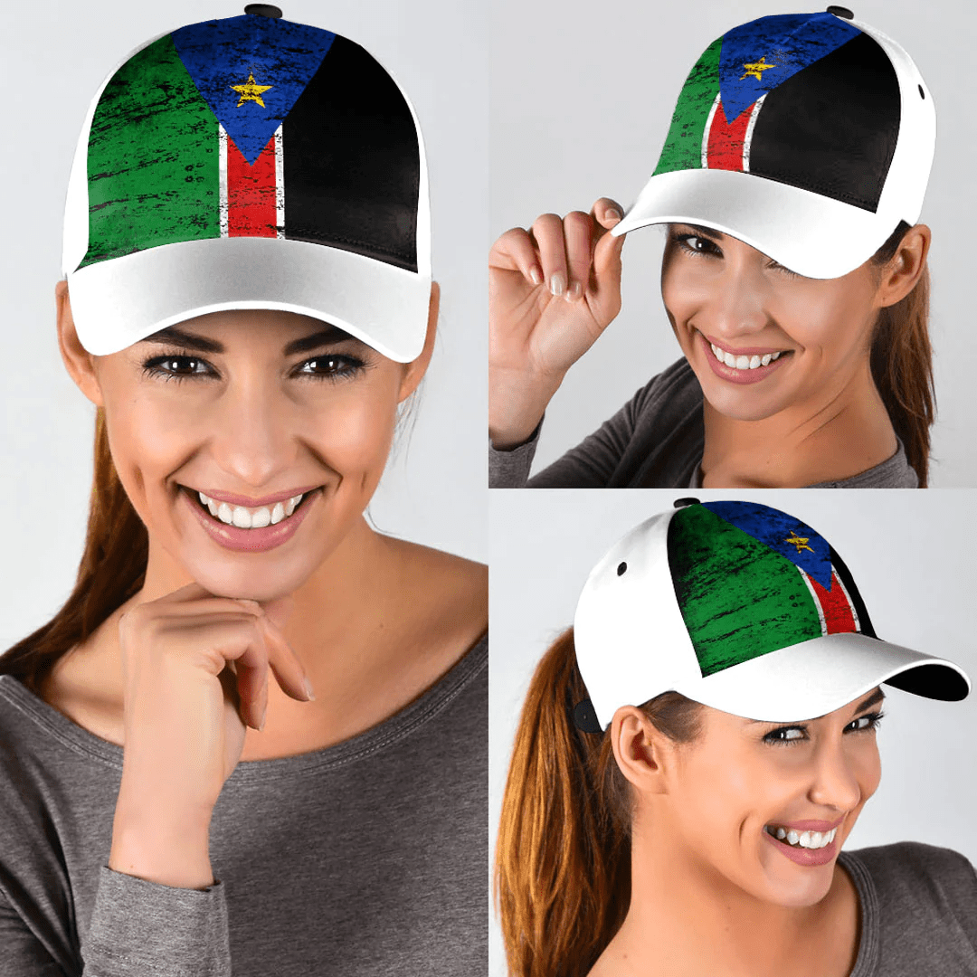 Adeenyc Cap - South Sudan Special Grunge Classic Cap Baseball Cap Hat Trucker Hats Custom Hats Gifts For Men & Women